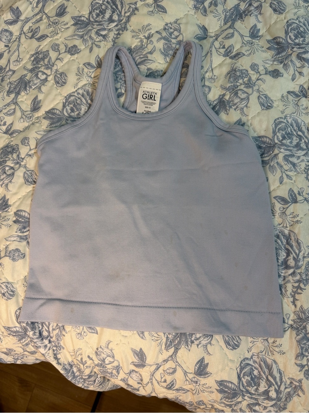 💜Athleta Girls Blue Ribbed Racerback Tank